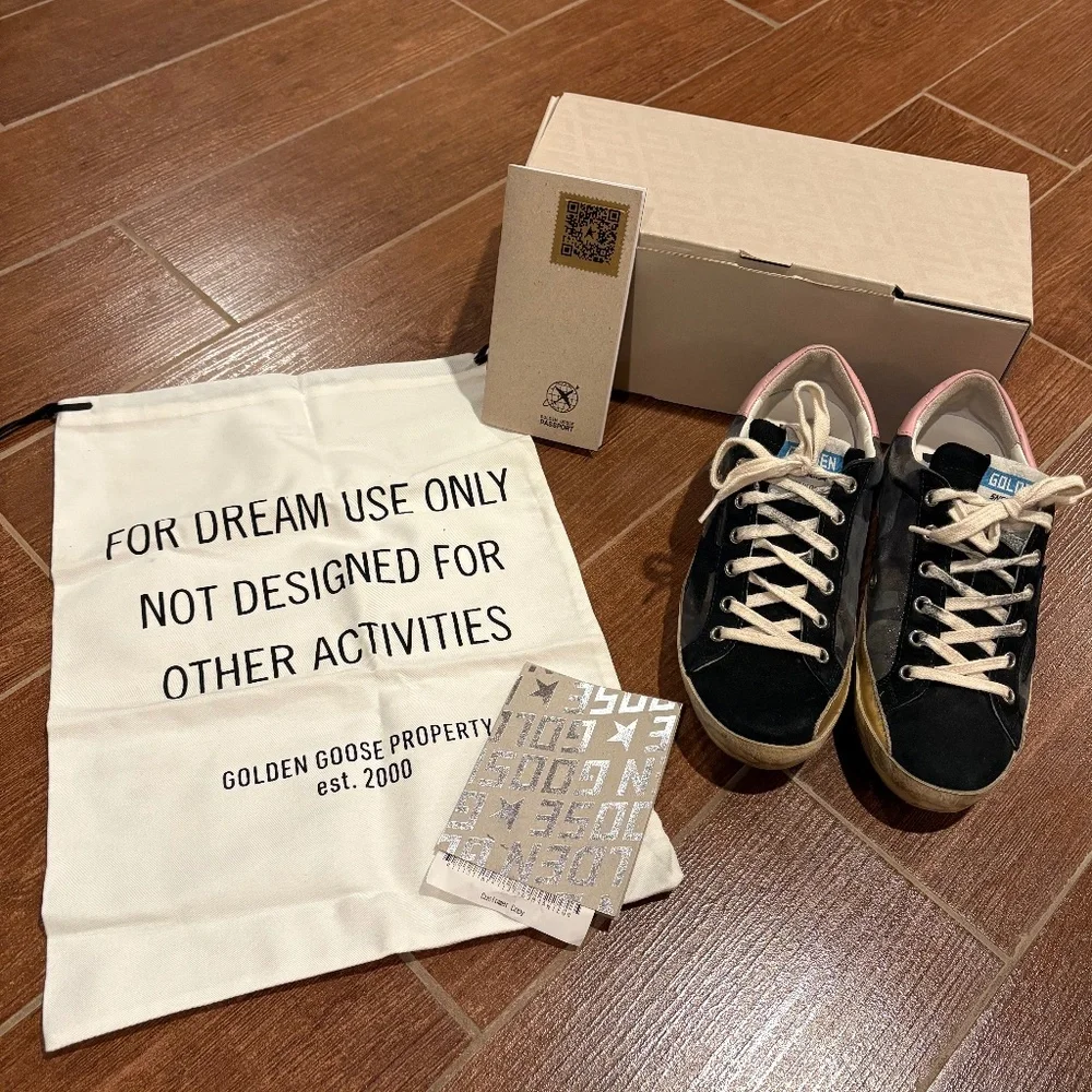 authentic golden goose superstar sneakers dark grey camouflage color size 37 - Picture 2 of 10